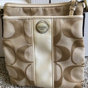 Gold coach crossbody purse